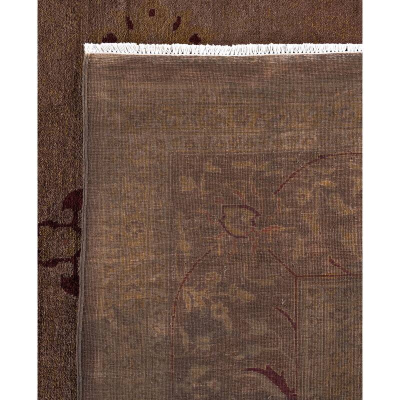 Overdyed One-of-a-Kind Hand-Knotted Area Rug - Brown - 11' 10" x 18' 5"
