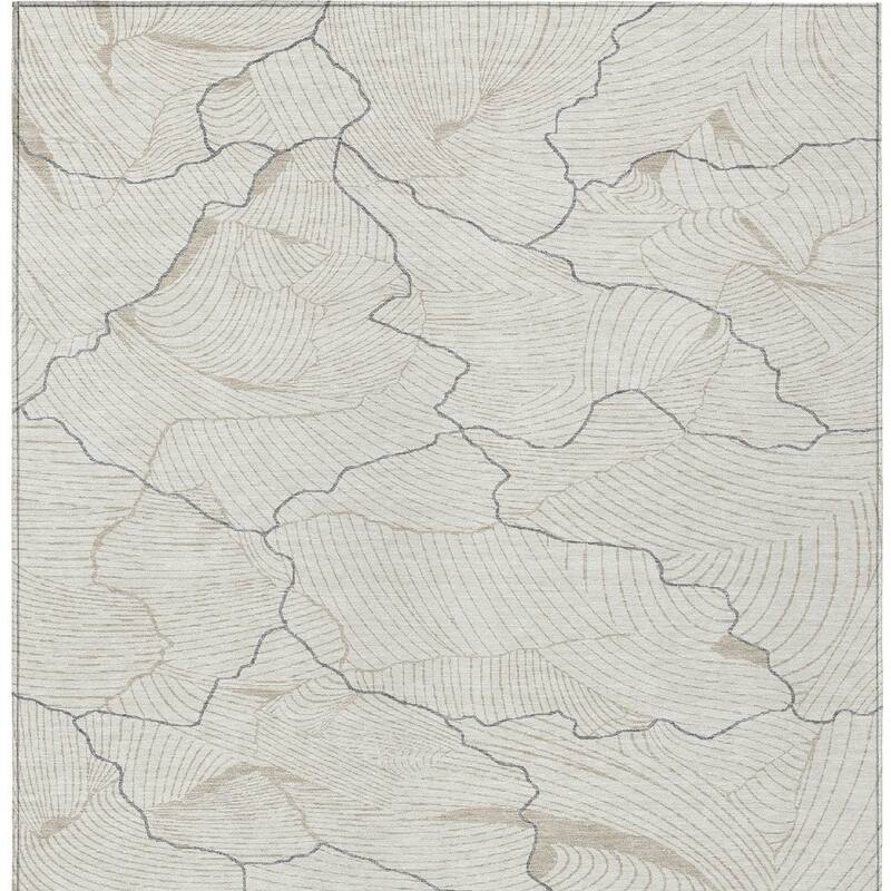 HomeRoots Abstract Transitional Rectangle Outdoor Rug