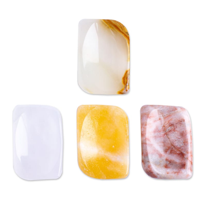 Novica Handmade Intense Relief Stress-Relieving Stones (Set Of 2)