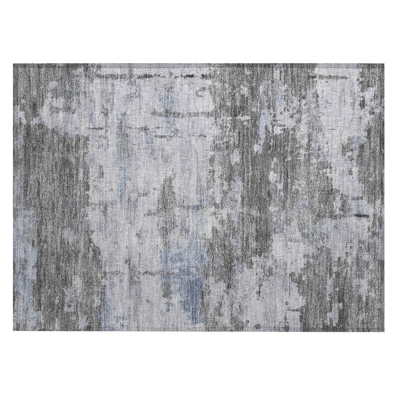 Machine Washable Indoor/ Outdoor Crouppen Modern Chantille Rug