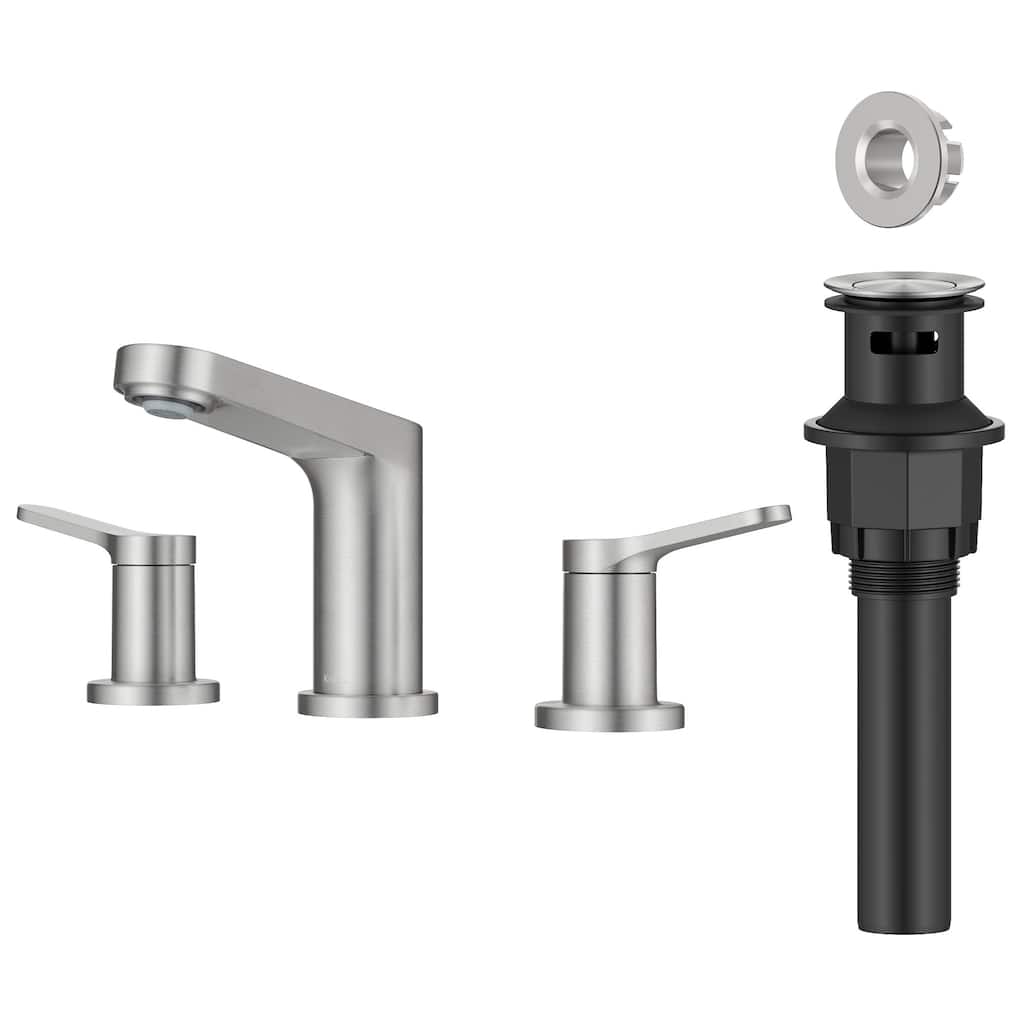 Kraus FUS-14103 Indy 1.2 GPM Widespread Bathroom Faucet with Pop-Up