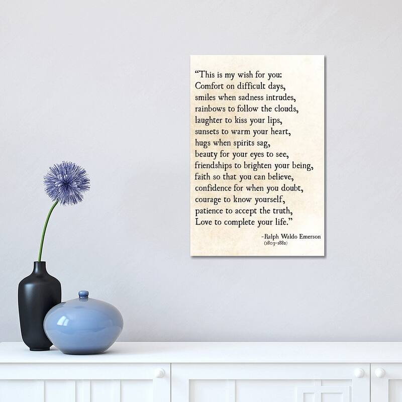 iCanvas "My Wish For You" by Debbra Obertanec Canvas Print - 18x12x1.5