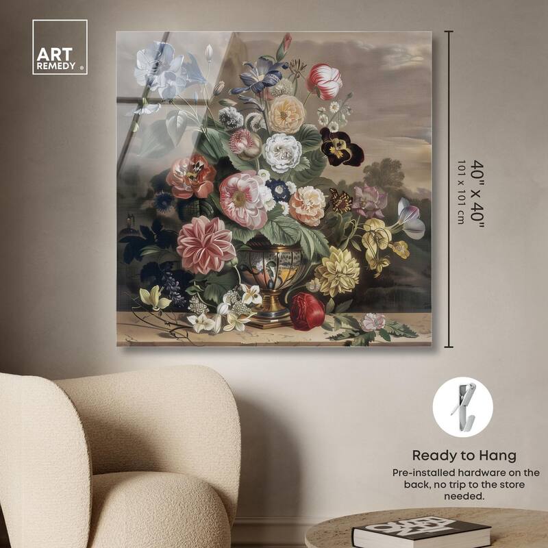 Classical Dream Vase II Acrylic by Art Remedy, Ready to Hang