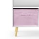 preview thumbnail 4 of 7, Kids bookcase with Collapsible Fabric Drawers, Children's Book Display, Toy Storage Cabinet Organizer, White/Pink