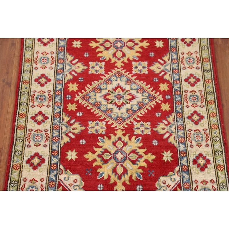 Red Kazak Oriental Rug Handmade Home Decor Wool Carpet - 2'8" x 4'4"