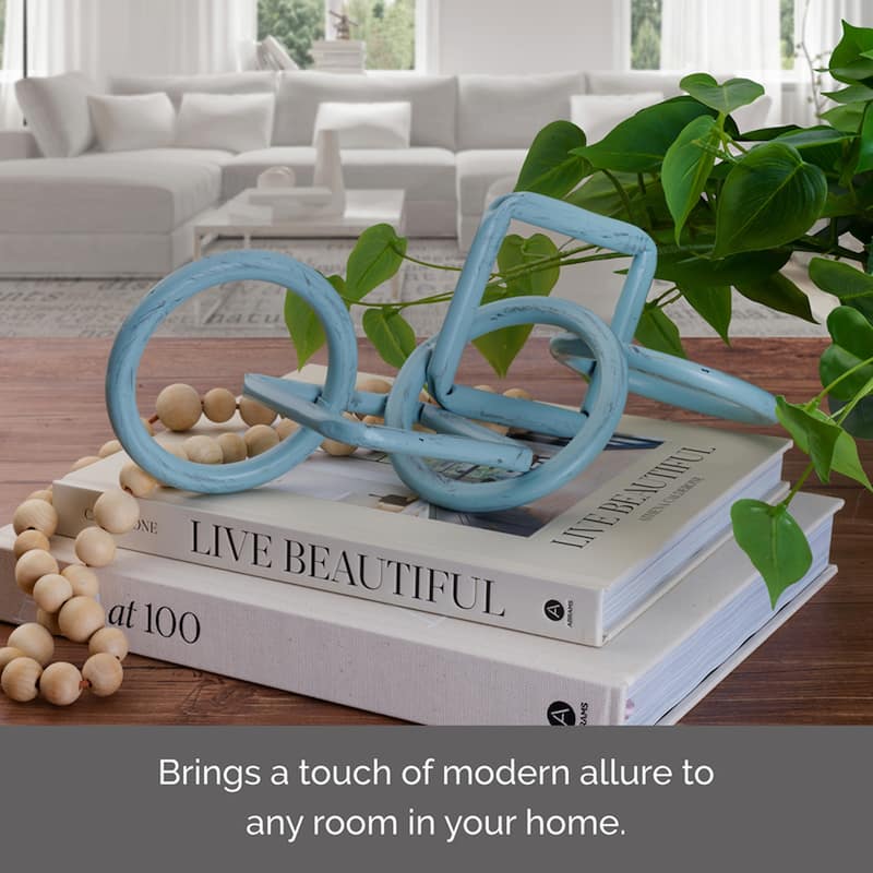 Elements Gray Circle and Square Links Tabletop Decor