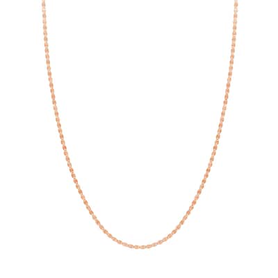Curata 14k Rose Gold 2.7mm Chain Bracelet Lobster Lock Closure 7.50 Inch