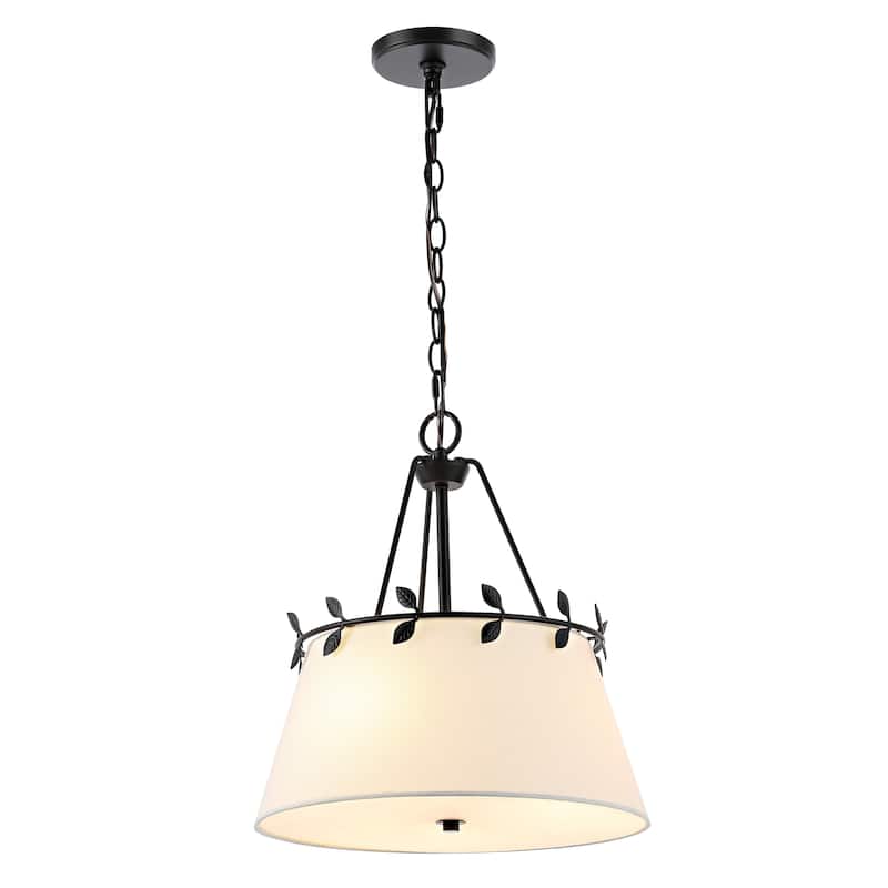 SAFAVIEH Lighting Lizzi 3-Light Adjustable Pendant Chandelier (LED Bulbs Included) - 15 In. x 15 In. x 20-79 In.