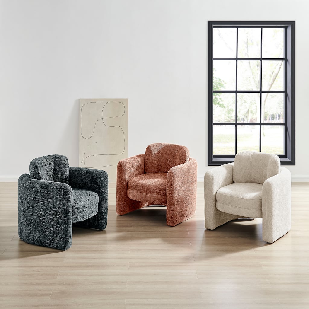 NPD Furniture Deryll Chenille Accent Arm Chair