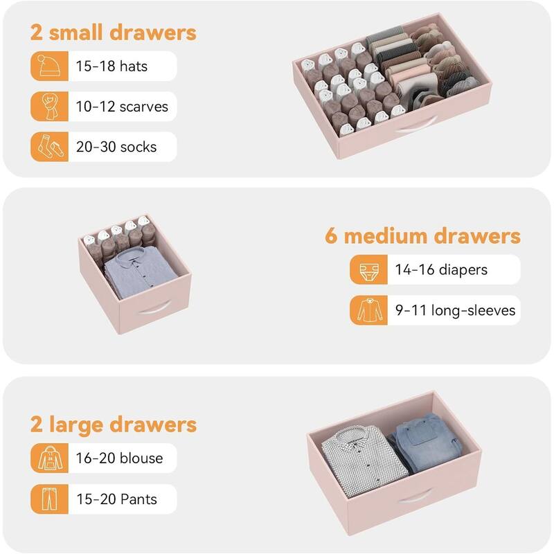 GAOMON Bedroom Dresser with 10 Large Drawers