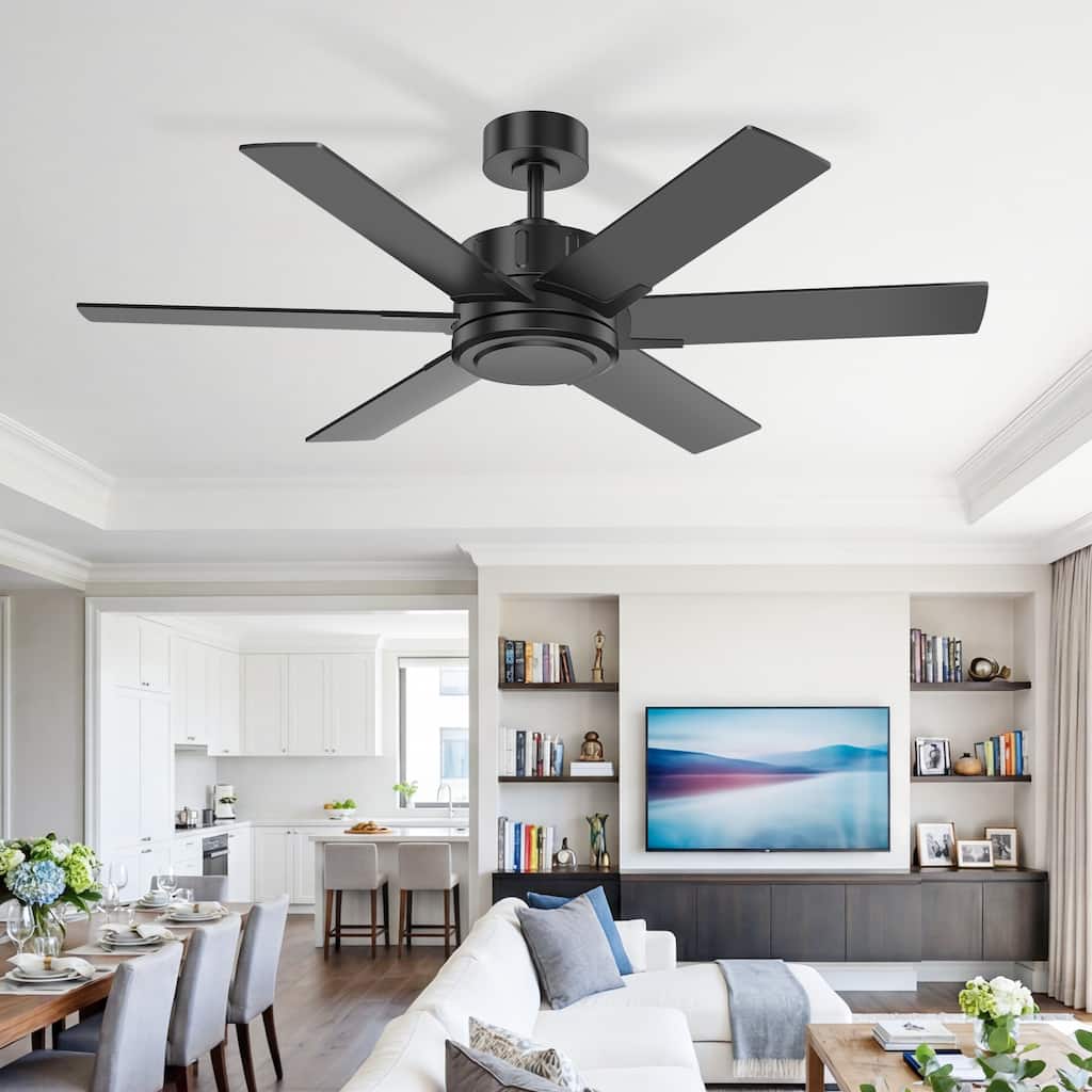 Airsurfer 48 Inch No Lights Ceiling Fan with Remote(6-Blade)