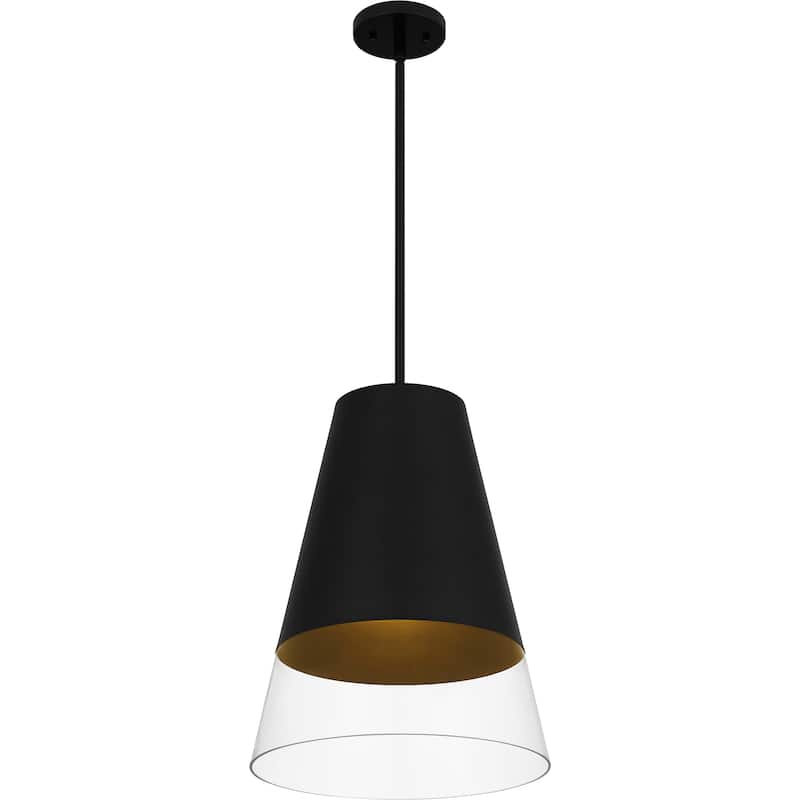 Peregrine 1-Light Brushed Black Pendant Light