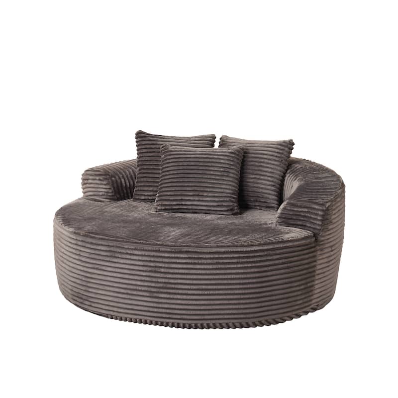 HOOOWOOO Modern Plush Fabric Floor Sofa Couch