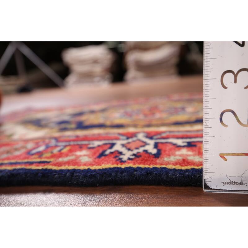 Navy Blue Heriz Serapi Accent Rug Handmade Traditional Wool Carpet - 2'0" x 3'0"