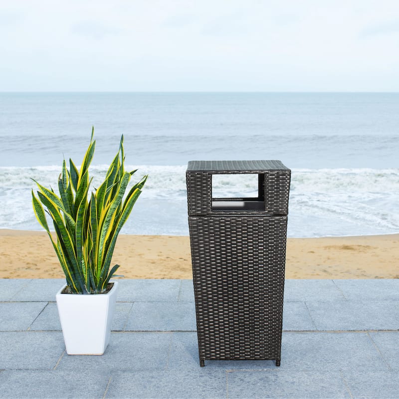 SAFAVIEH Outdoor Mazeli Trash Bin (Fully Assembled)