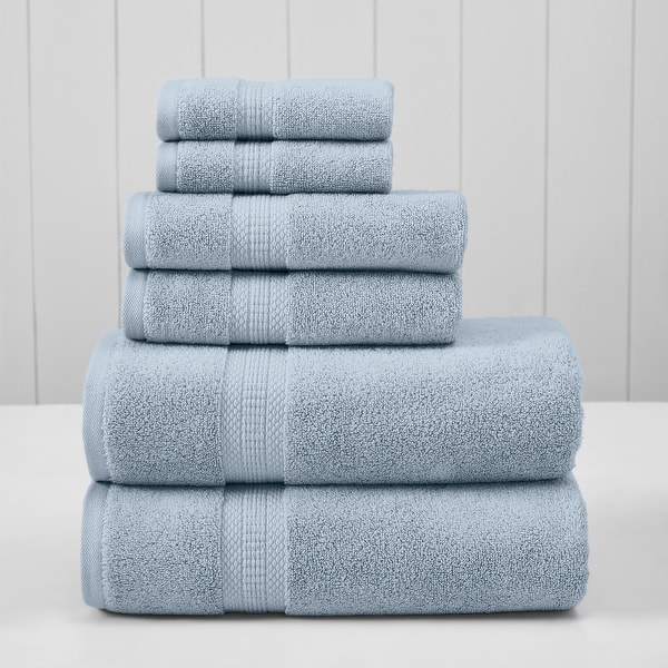 Modern Threads 6-Piece Rayon from Bamboo & Cotton Blend Towel Set - Dawn