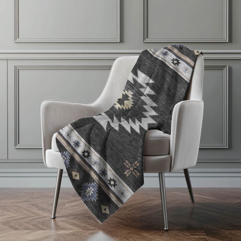 Premium Machine Washable ASB179 Southwest Sherpa Throw Blanket