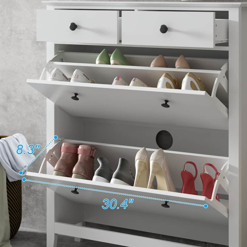 Shoe Cabinet Freestanding Storage Cabinet Shoe Rack Storage Organizer