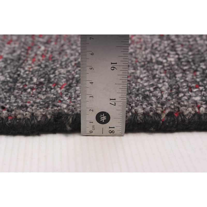 ECARPETGALLERY Hand-knotted Loreto Dark Grey Silk Rug - 9'8 x 14'8