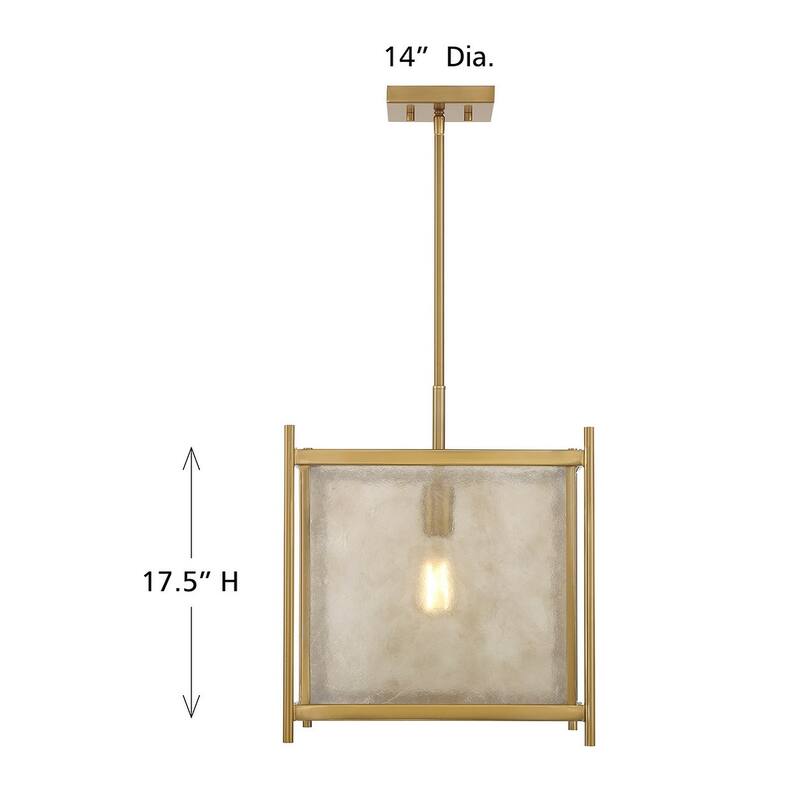 Warm Brass One Light Pendant from the Jacobs Collection