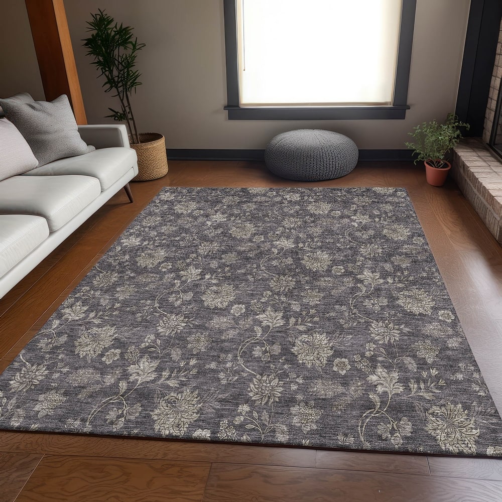 Premium Washable Super Soft Floral Borderless Mayfield Rug