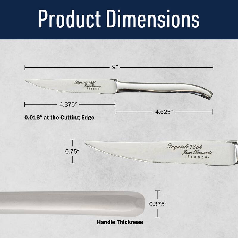 Classic Cuisine Laguiole Stainless Steel Serrated Steak Knives Set of 6