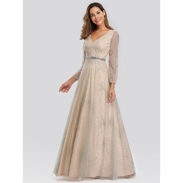 womens long sleeve evening dress