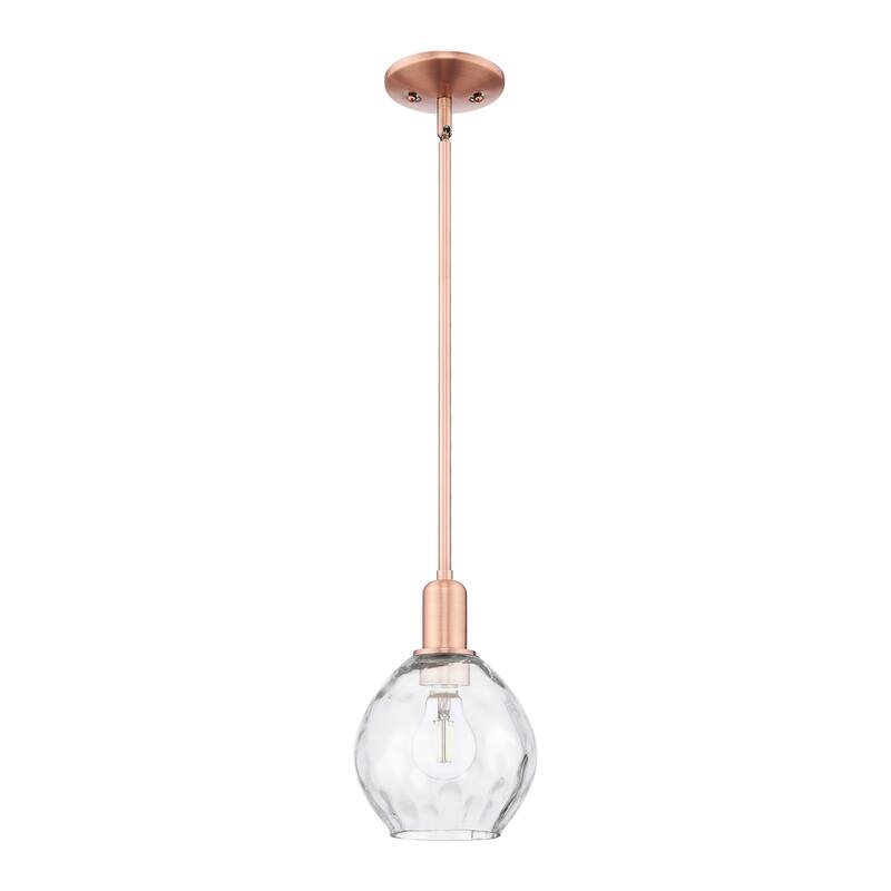 Innovations Lighting Endless Possibilities Arcadia - Waverly - 1 Light 6" Stem Hung Mini Pendant - Antique Copper