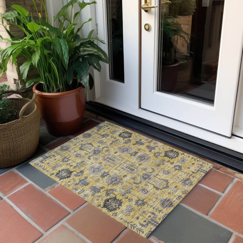Machine Washable Indoor/ Outdoor Chantille Boho Rug