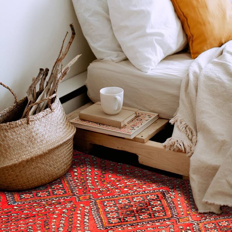 ECARPETGALLERY Hand-knotted Konya Anatolian Red Wool Rug - 5'1 x 7'5