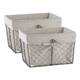Option Rustic Stone Gingham Check
