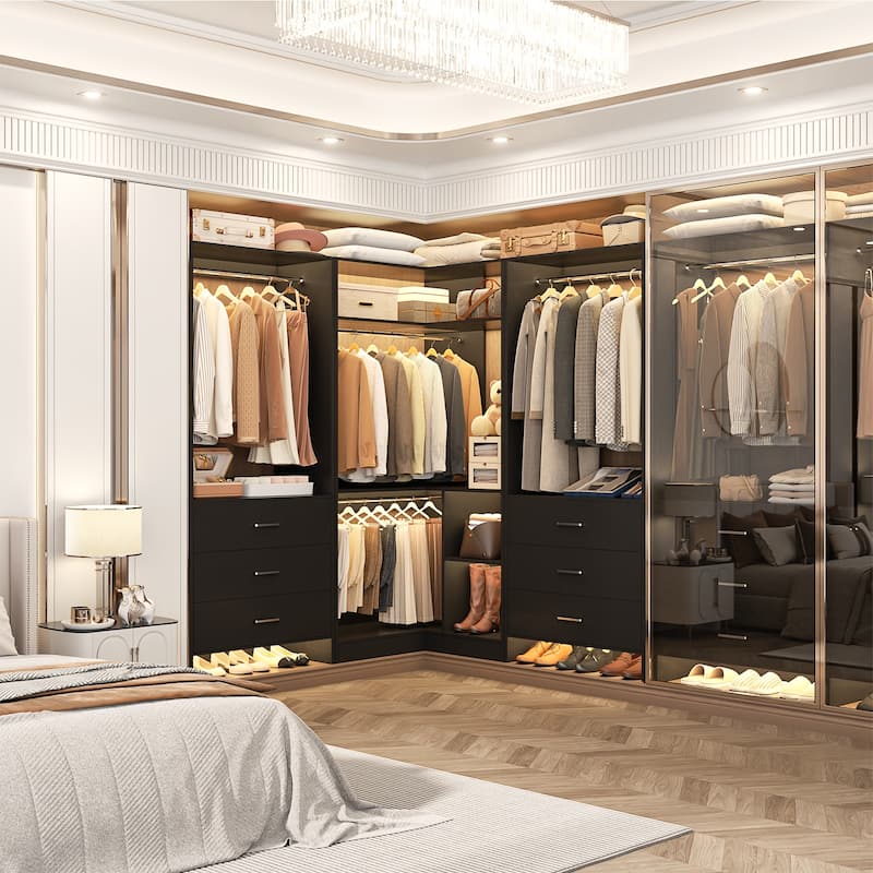 Cimly Freestanding Closet Sytem, Closet Organizer Wardrobe for Walk-in and Reach-in Closet