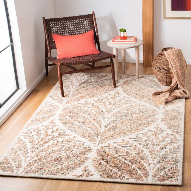 SAFAVIEH Handmade Capri Ilianka Wool Rug - 10' x 14' - Ivory/Brown