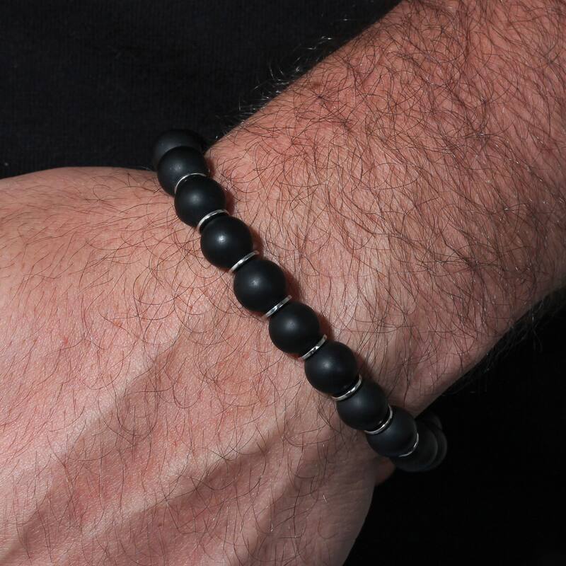 Steel Nation Stainless Steel Bead Bolo Bracelet