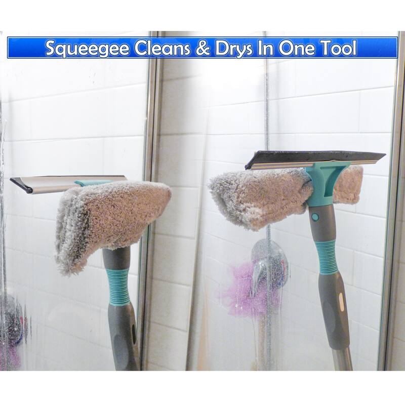 7 in 1 Microfiber Floor Mop Broom Duster Squeegee & Dryer Scrubber Sponge