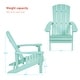 preview thumbnail 24 of 102, BONOSUKI Patio Adirondack Chair w/Cupholder,Weather Resistant-Set of 4