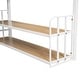preview thumbnail 13 of 14, 61"H White Full Size Loft Bed with Open Frame Desk, Two 2-Tier Storage Shelves