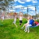 preview thumbnail 2 of 12, Ninja Warrior Obstacle Course for Kids with Swing, Tree Slackline Jungle Gym Outdoor Rainbow
