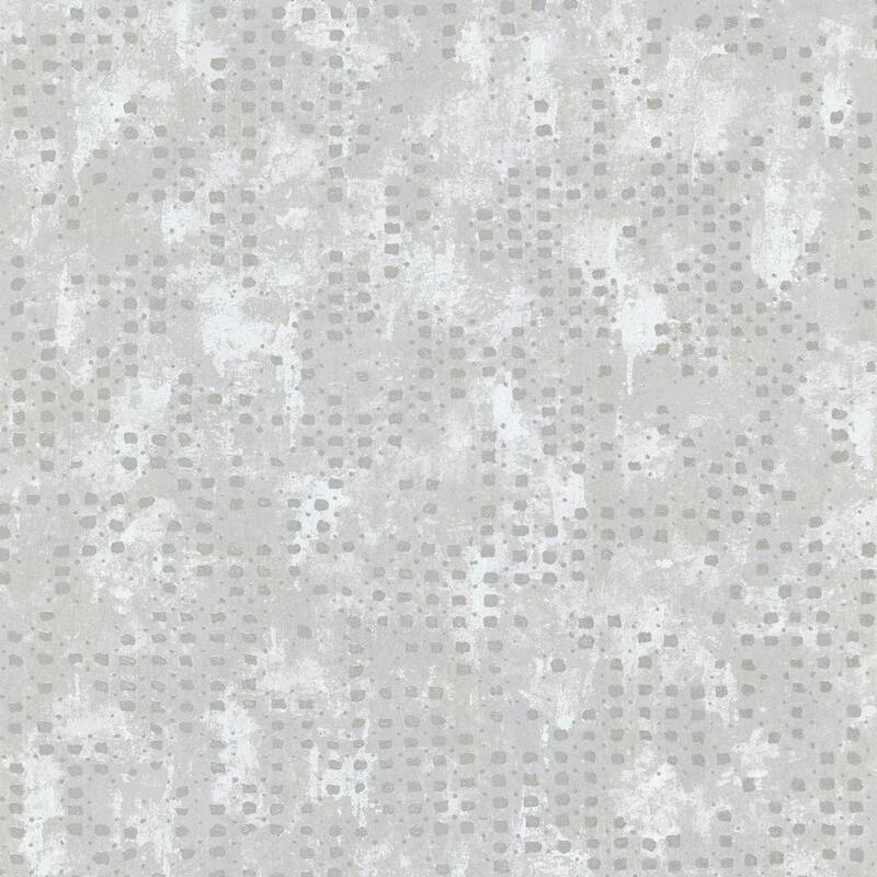 A-Street Prints Felsic Silver Studded Cube Wallpaper