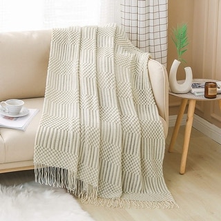 Sofa Couch Decorative Knitted Blanket - Bed Bath & Beyond - 35085978