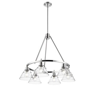 Orwell 6-Light Chandelier in Chrome with Clear Glass - Silver