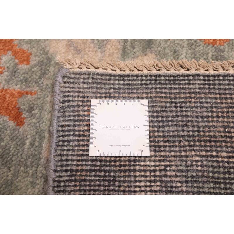 ECARPETGALLERY Hand-knotted Modern Oushak Teal Wool Rug - 8'1 x 9'11