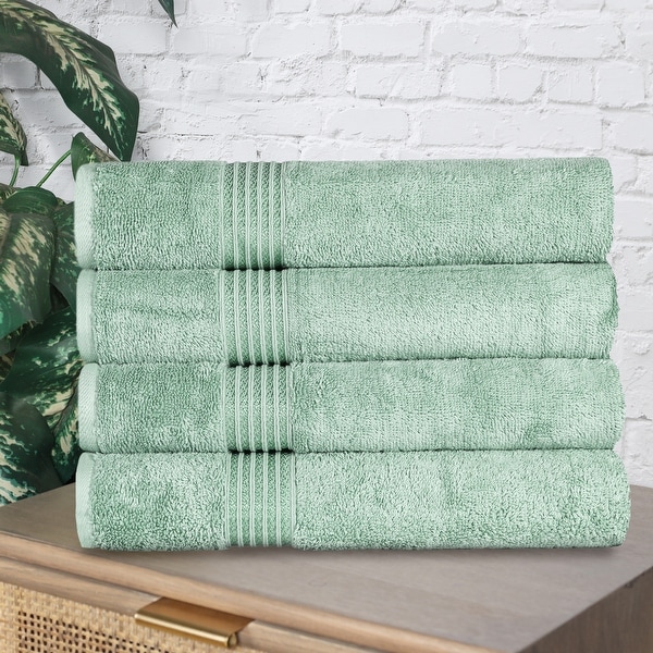 4Pcs/Set Premium Cotton Bath Towels Ultra Plush Soft Absorbent Large Bath Sheet 