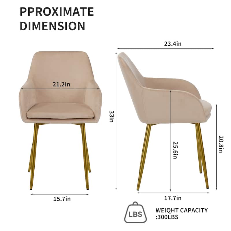 Side Chair Kitchen Chair Coffee Chair Dining Chair Meeting Room Chair Beige Vanity Chair Reception Chair