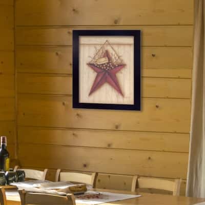TrendyDecor4U Contemporary "Welcome Barn Star" Framed Print Wall Art by Mary June