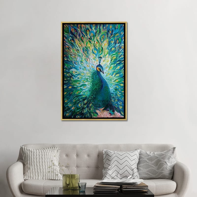 iCanvas "Peacock XXXII" by Willson Lau Framed Canvas Print