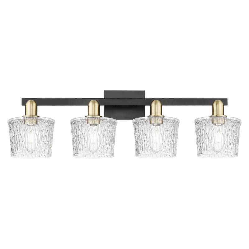 Innovations Lighting Endless Possibilities Arcadia - Niagara - 4 Light 34" Bath Vanity Light - Black Antique Brass