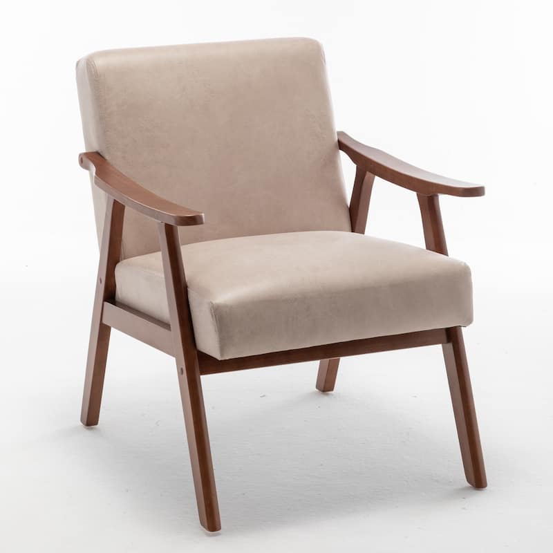Mid-Century Modern Chair, Living Room Chair with Solid Wood Frame