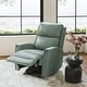 preview thumbnail 40 of 111, Fiacro 30.31" Genuine Leather Wingback Swivel Rocker Recliner with Nailhead Trim