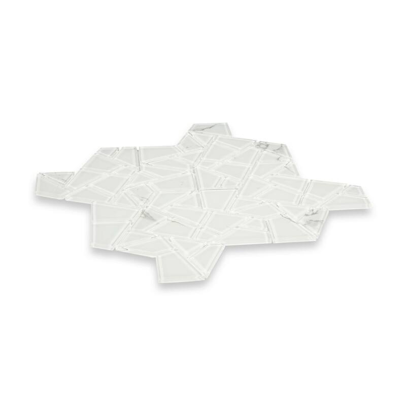 Cruz Bay Studio BG19 Medley - 11" x 11" Block Random Wall Tile - - Glacier Gloss